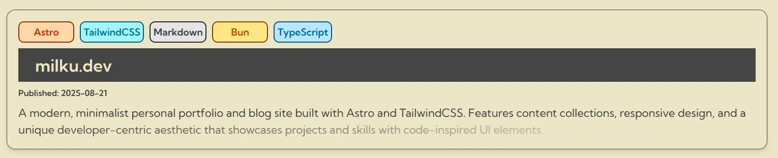 ProjectCard Component